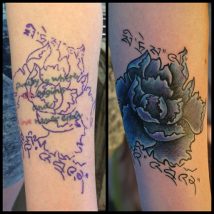Ruhrpott styleink Tattoo Cover up Blume.jpg